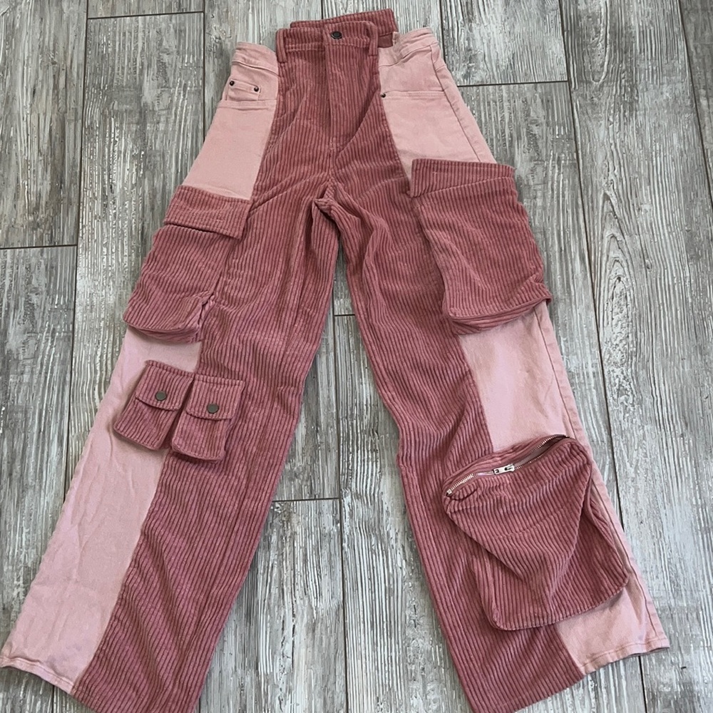 Pink cargo pants